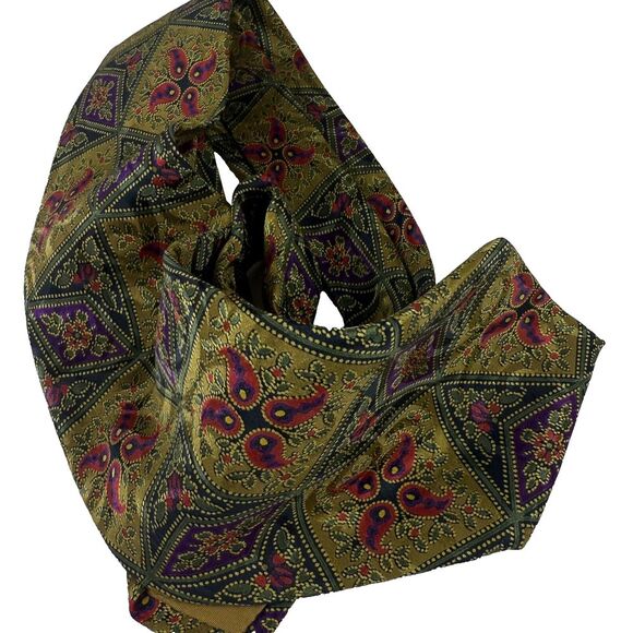 PRINCEPS ALEXANDER Silk tie Made in Italy  Geometric Ajrakh rare - Picture 4 of 10